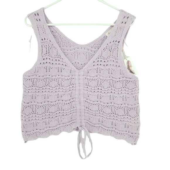 Jessica Simpson Tops - NWT Large Jessica Simpson Crotchet Drawstring Crop Top